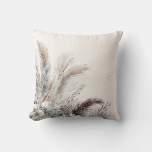 Erdige Boho-Blumenfedern Bohemian Chic  Kissen