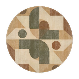 Erdige Boho-Geometrische Abstraktion Schneidebrett