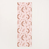 Erdige Boho-Mond-Muster-Monogramm Yogamatte (Rückseite)