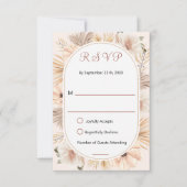 Erdige Boho-Ovalbogen-Blume Beige Antwort (Vorderseite)