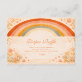 Erdige Boho-Regenbogen-Windel-Verlosung Begleitkarte (Vorderseite)