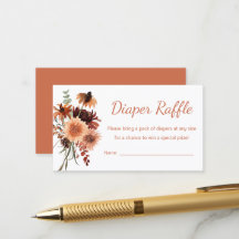 Erdige Boho-Terrakotta-Floral-Windel-Raffle
