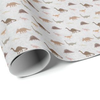 Erdige Dinosaurier-Kinder-Verpackungspapier Geschenkpapier