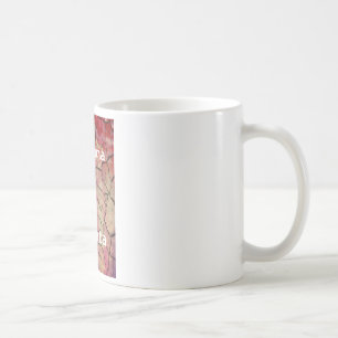 Erdige elegante Löwe: Hakuna Matata Texturdesign Kaffeetasse