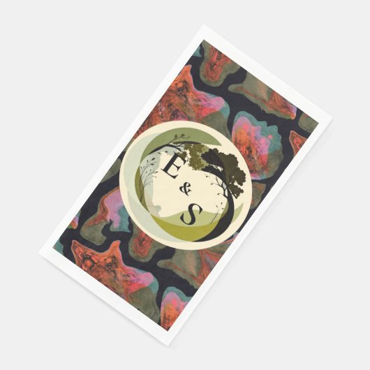 Erdige Eleganz Serviette (Ecke)