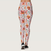 Erdige Farben, Herbstblumen Leggings (Rückseite)