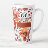 Erdige Farben, Herbstblumen monogrammiert Milchtasse (Rechts)