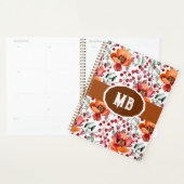 Erdige Farben, Herbstblumen monogrammiert Planer (Anzeige)