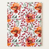 Erdige Farben, Herbstblumen monogrammiert Planer (Rückseite)