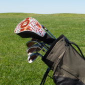 Erdige Farben, monogrammierte Herbstblumen Golf Headcover (In SItu)
