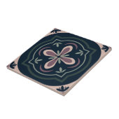 erdige farbene florale geometrische Fliesen (Seite)