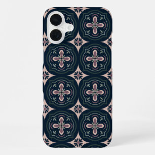 erdige farbene geometrische Blumenskulpturen iPhone 16 Plus Hülle