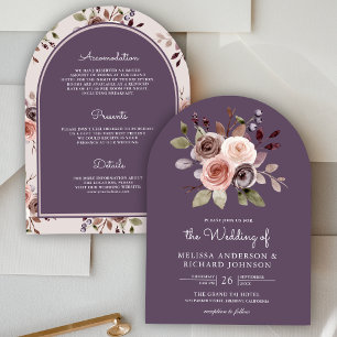 Erdige Florale Alles-in-einem-Hochzeit in Staubpur Einladung