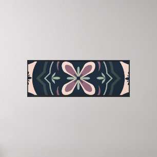 Erdige florale geometrische Fliesen Leinwanddruck