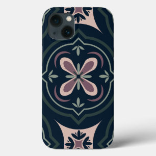 Erdige florale geometrische Kacheln Case-Mate iPhone Hülle