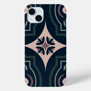 Erdige florale geometrische Kacheln Case-Mate iPhone Hülle