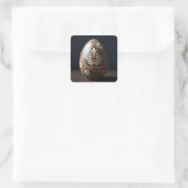 Erdige Florale Ostereier Quadratischer Aufkleber (Tasche)