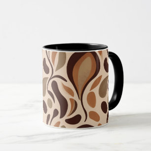 Erdige Fluid-Formen-Tasse – Minimalistischer abstr Tasse