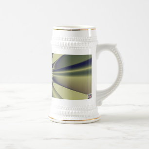 Erdige geometrische abstrakte moderne Kunst Bierglas