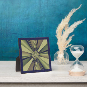 Erdige geometrische abstrakte moderne Kunst Fotoplatte