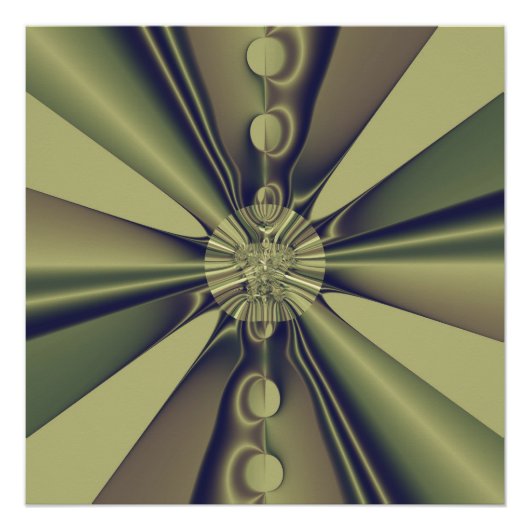 Erdige geometrische abstrakte moderne Kunst Poster (Vorderseite)
