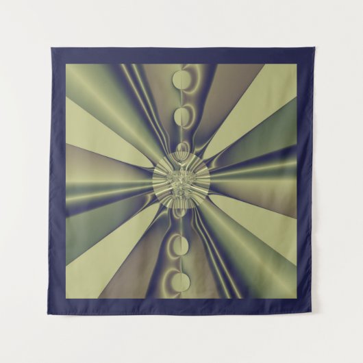 Erdige geometrische abstrakte moderne Kunst Wandteppich (Vorderseite)