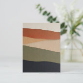 Erdige, geschichtete Landschaft Abstrakt Postkarte (Stehend Vorderseite)