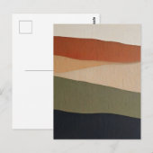 Erdige, geschichtete Landschaft Abstrakt Postkarte (Vorne/Hinten)