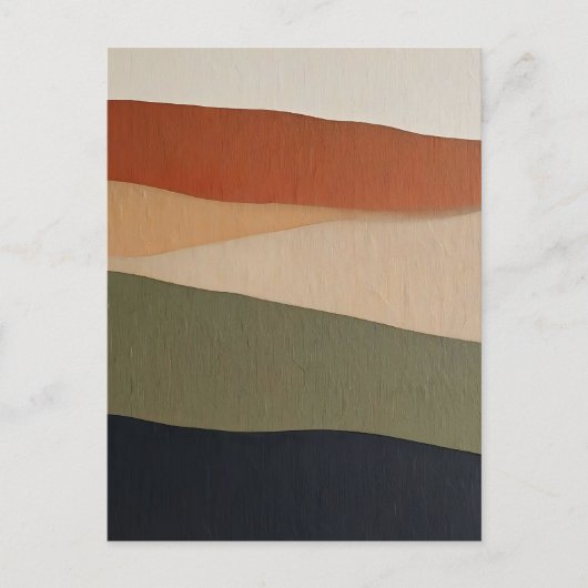 Erdige, geschichtete Landschaft Abstrakt Postkarte (Vorderseite)