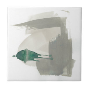 Erdige Gesten - Grau und Grün Fliese