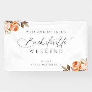 Erdige Herbst-Blumen-Junggesellinnen-Abschied-Will Banner