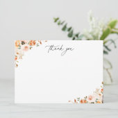 Erdige Herbstblumen Dankeskarte (Stehend Vorderseite)