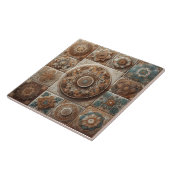 Erdige, komplizierte Flickentöne Fliese (Seite)