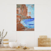 Erdige Küstenklippen-Expressionistin Poster (Küche)