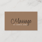 Erdige Massagetherapeutin Visitenkarte (Vorderseite)