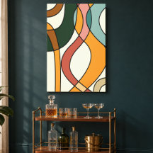 Erdige Mid-Century-Modern-Abstraktion