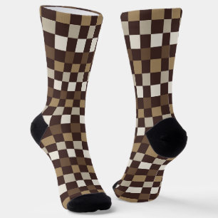 Erdige Mineralien Schachbrettmuster Socken