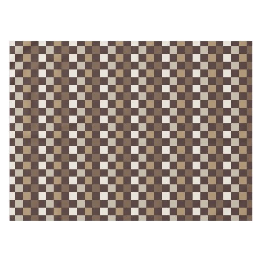 Erdige Mineralien-Schachbrettmuster Tischdecke (Vorderseite (Horizontal))