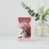 Erdige moderne Make-up-Frisuren-Arch-Foto-QR-Code- Visitenkarte (Stehend Vorderseite)