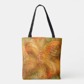 Erdige Orangentöne Paisley Tasche (Rückseite)