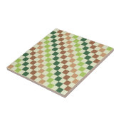Erdige Regenbogen-Diagonal-Karo-Muster Fliese (Seite)