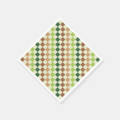 Erdige Regenbogen-Diagonal-Karo-Muster Serviette (Ecke)