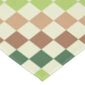 Erdige Regenbogen-Diagonale Schachbrettmuster Tischdecke (Schrägansicht)