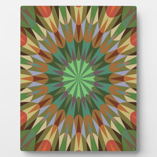 Erdige Retro-Geometrie Fotoplatte (Vorderseite)