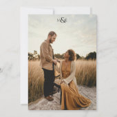 Erdige Rustikale Hochzeitsfotos Einladung (Rückseite)