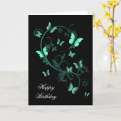 Erdige Schmetterlinge Karte (Gelbe Blume)