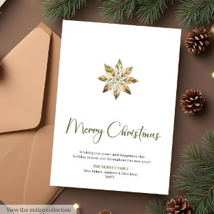 Erdige Schriftart Feiertags-Weihnachtsgrußkarte Feiertagskarte