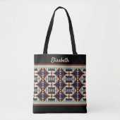 Erdige Stammes-Tapete Tasche (Vorderseite)