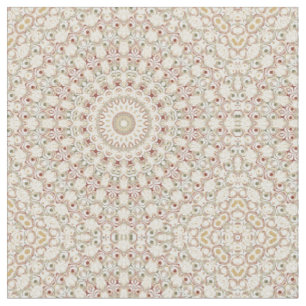 Erdige Taupe und Rost Mandala Muster Stoff