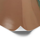 Erdige Teal- und Lehmboden-Abstrakttextur Poster (Ecke)